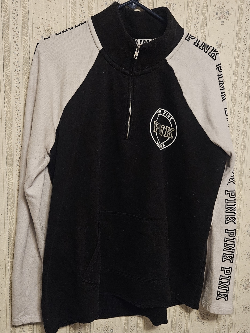 PINK Victoria's Secret  Half-Zip Pullover LARGE